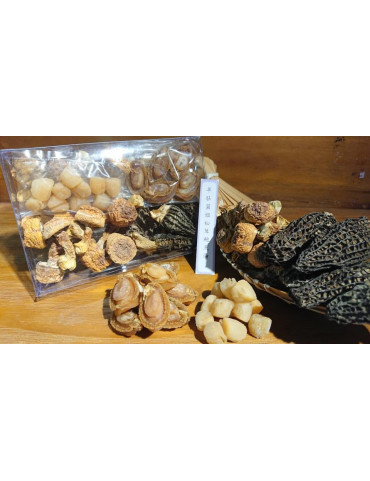 羊肚菌姬松茸乾鮑元貝湯包